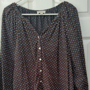 LONG SLEEVE LOFT Blouse Gray